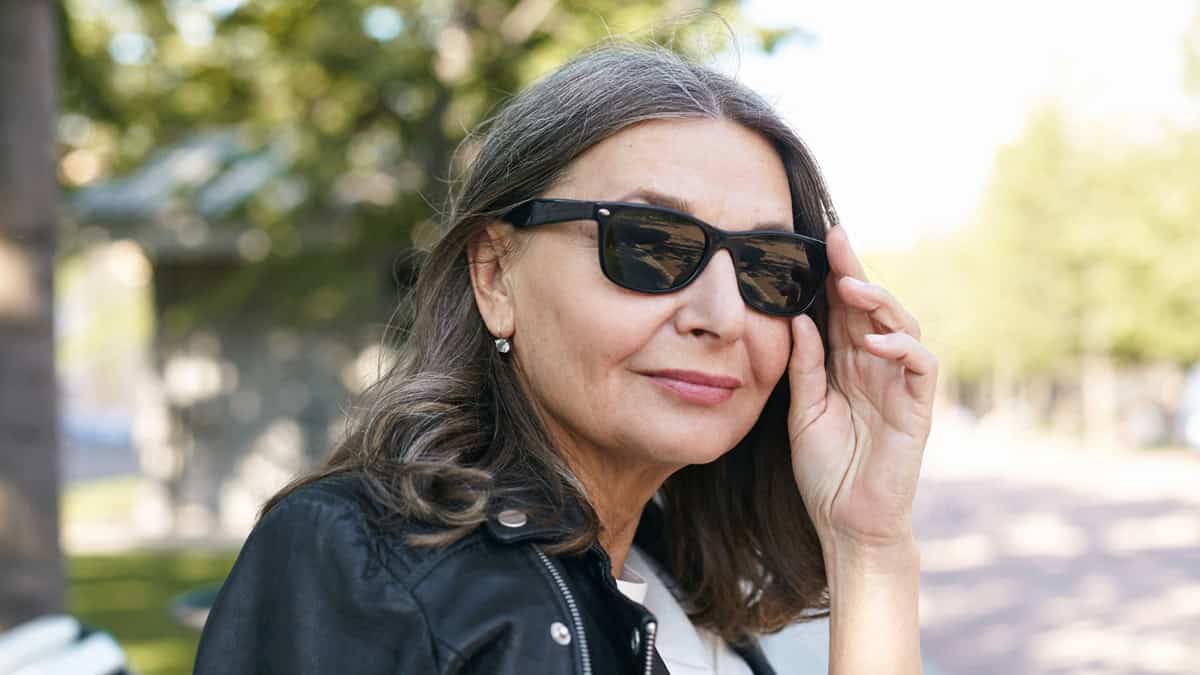 Person wearing sunglasses