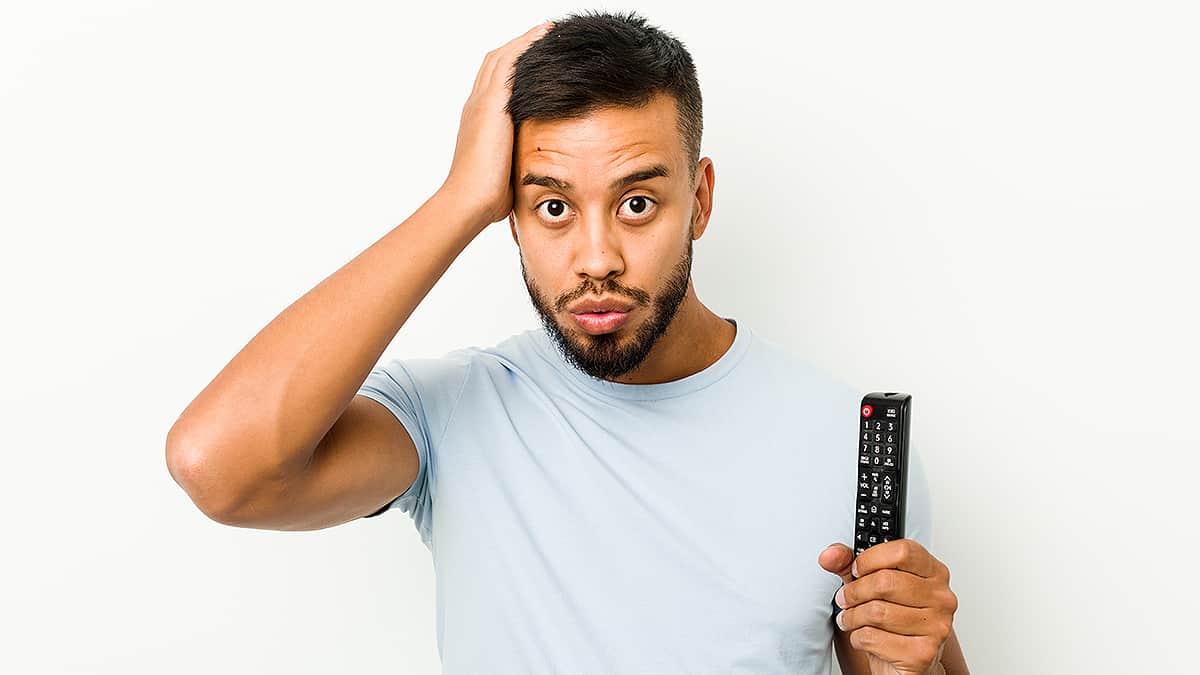 Man with a remote