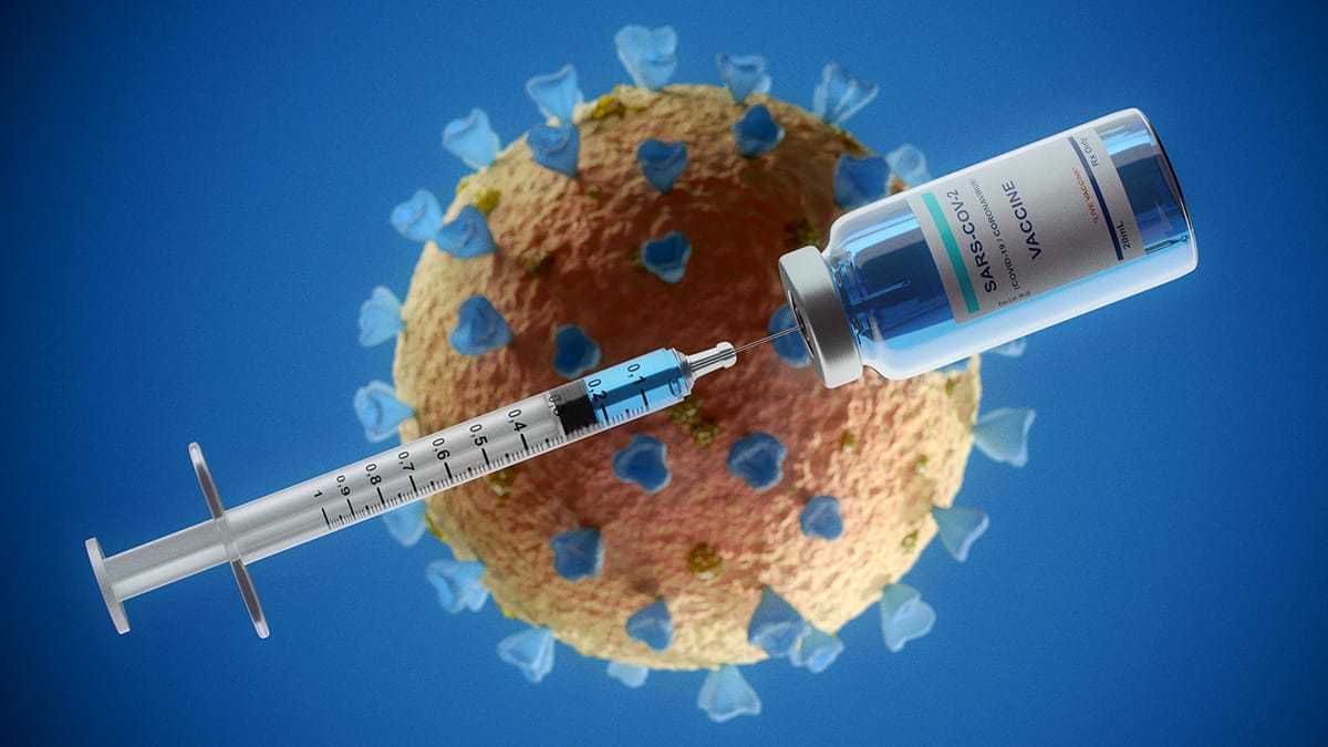 Vaccine bottle and virus