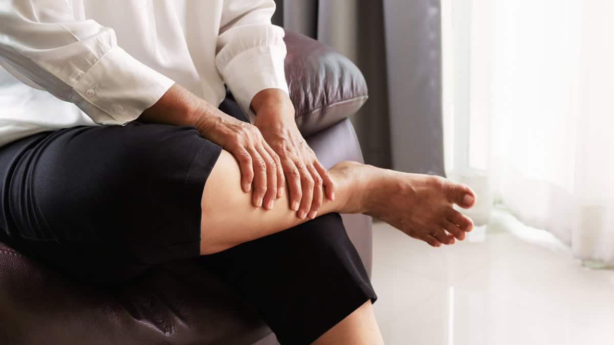 Person having pain in leg
