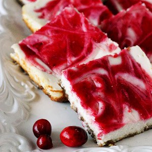 Cranberry Swirl Cheesecake Squares Recipe