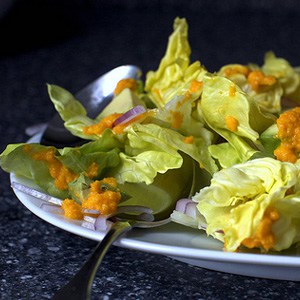 Avocado Salad with Carrot Ginger Dressing Recipe