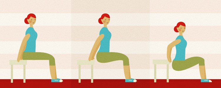 Chair Dips Exercise