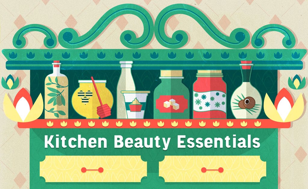 Kitchen Beauty Essentials On Shelf