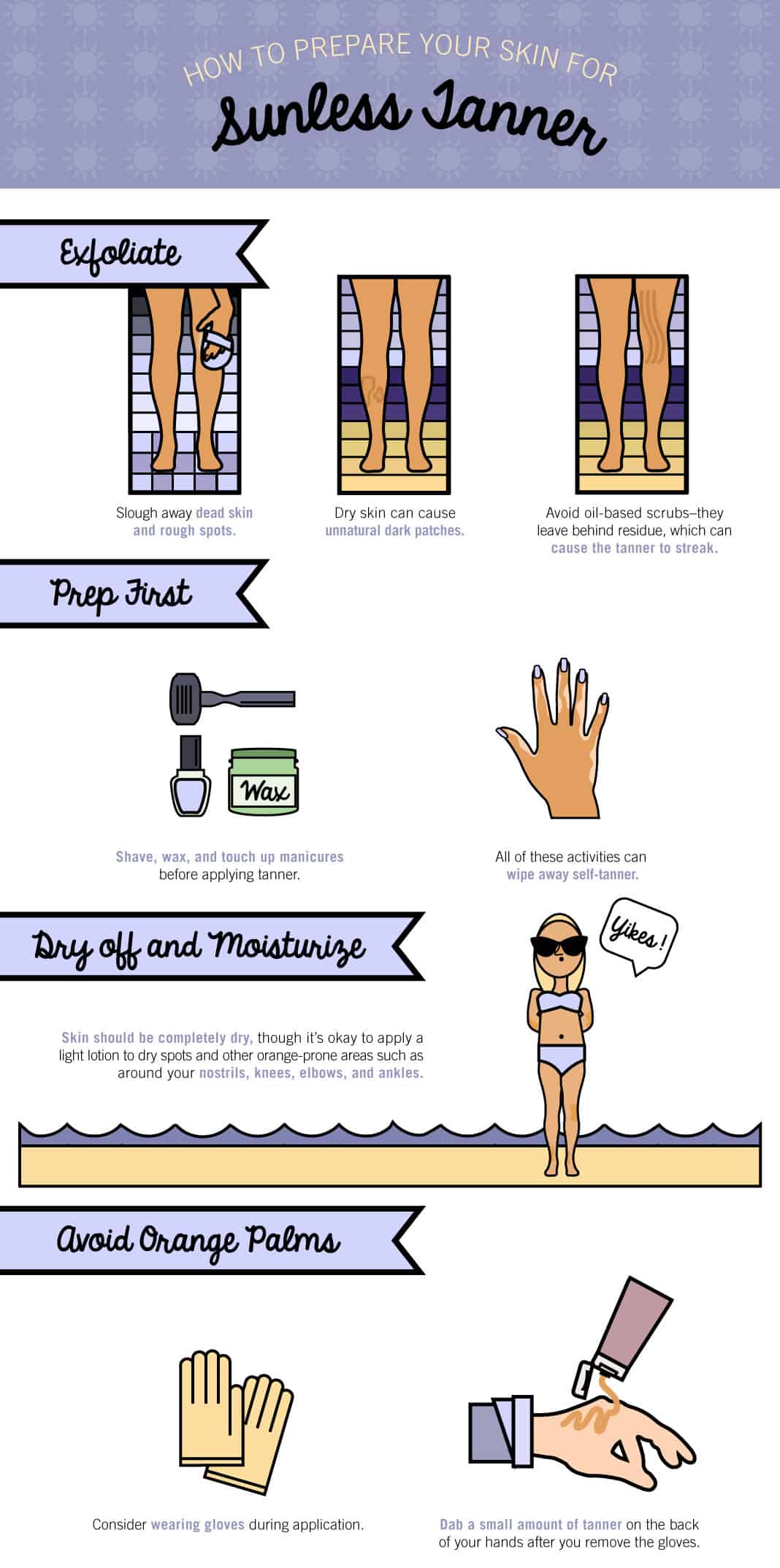 How to Prepare Your Skin for Sunless Tanner