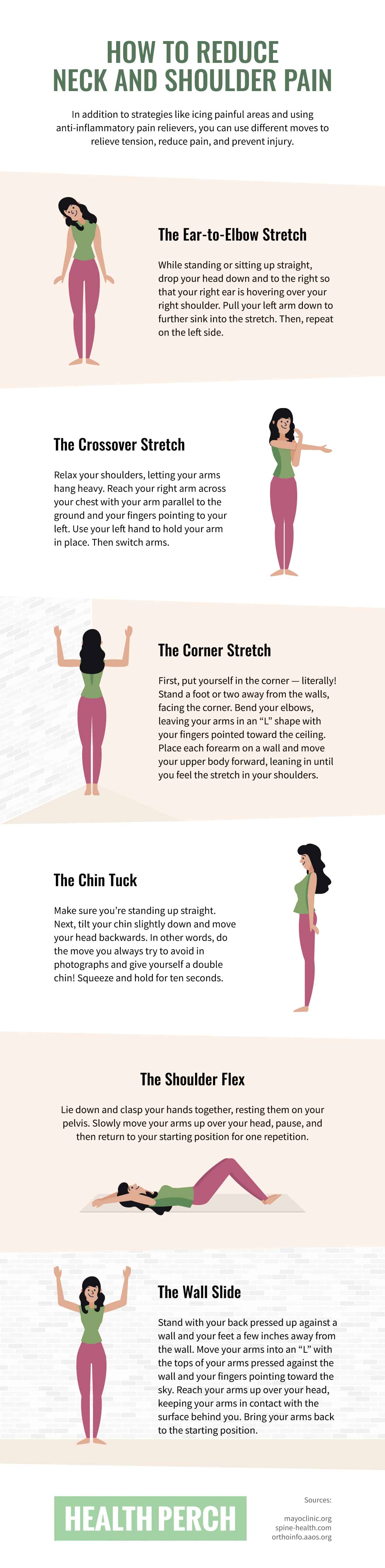 Reduce Neck and Shoulder Pain Infographic