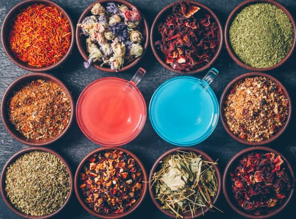 Various tea ingredients
