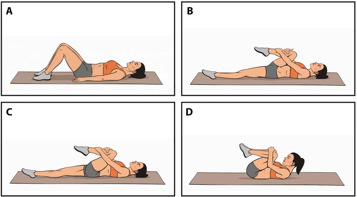 Knee-to-Chest Stretch Illustration