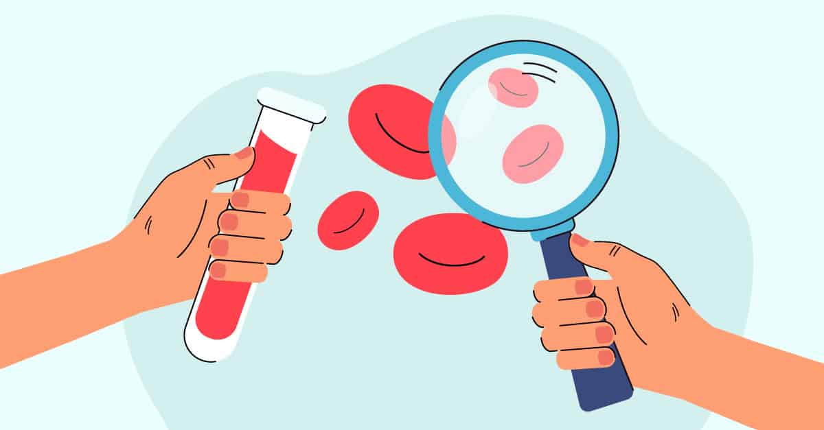 Render of a blood analysis