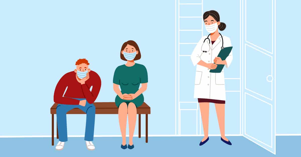 Patients waiting at Hospital