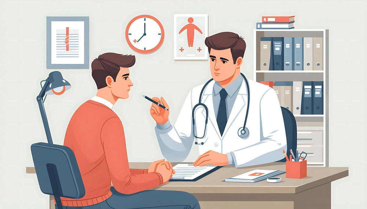 Patient talking to his Doctor