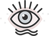 Red eye icon