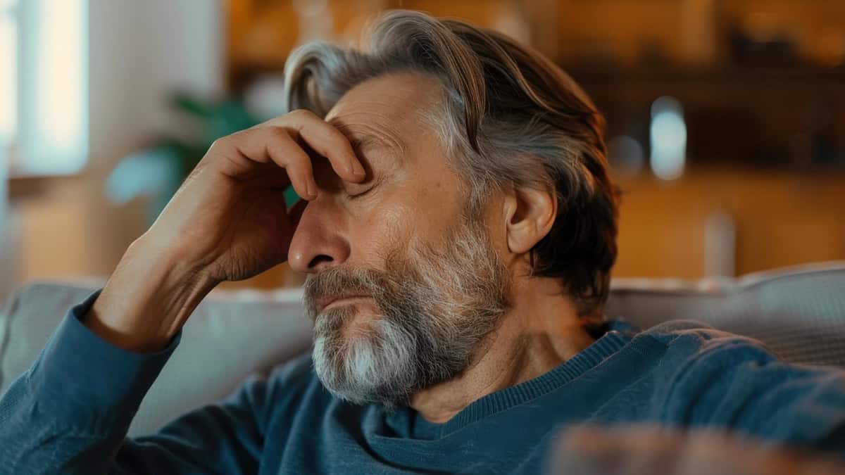 A person feeling fatigued