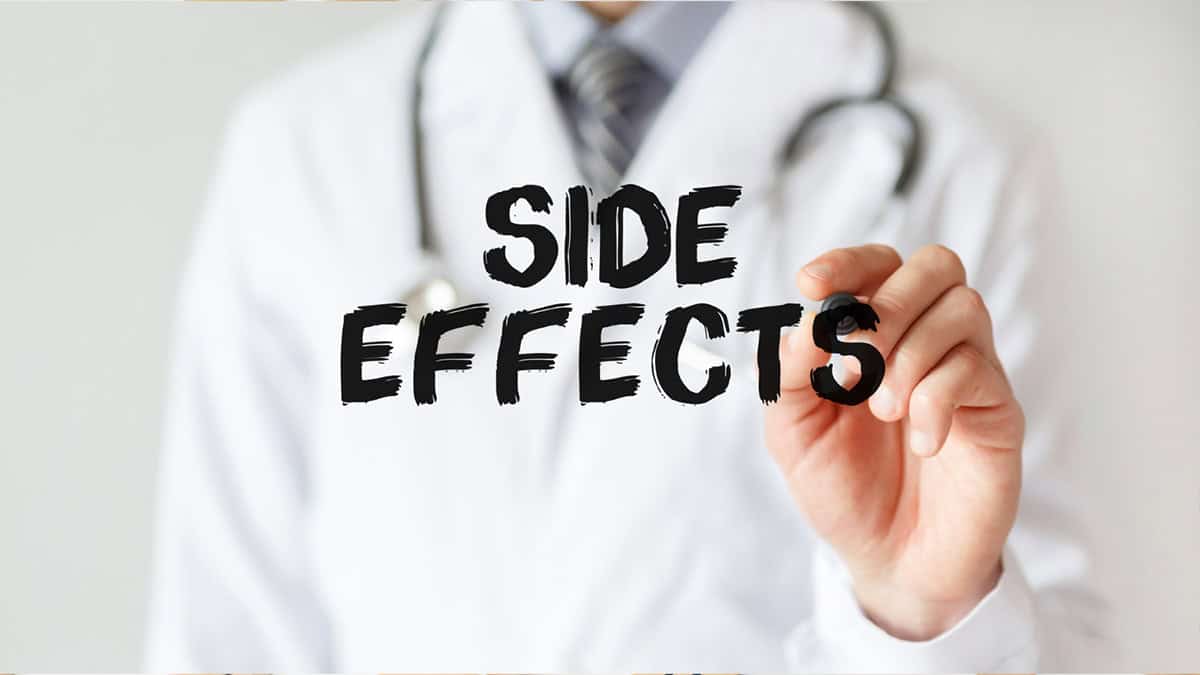 Medical professional writing side effects