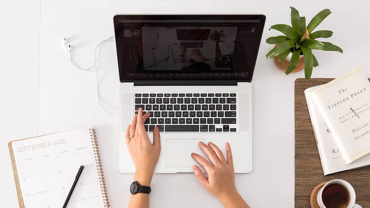 Computer on desk