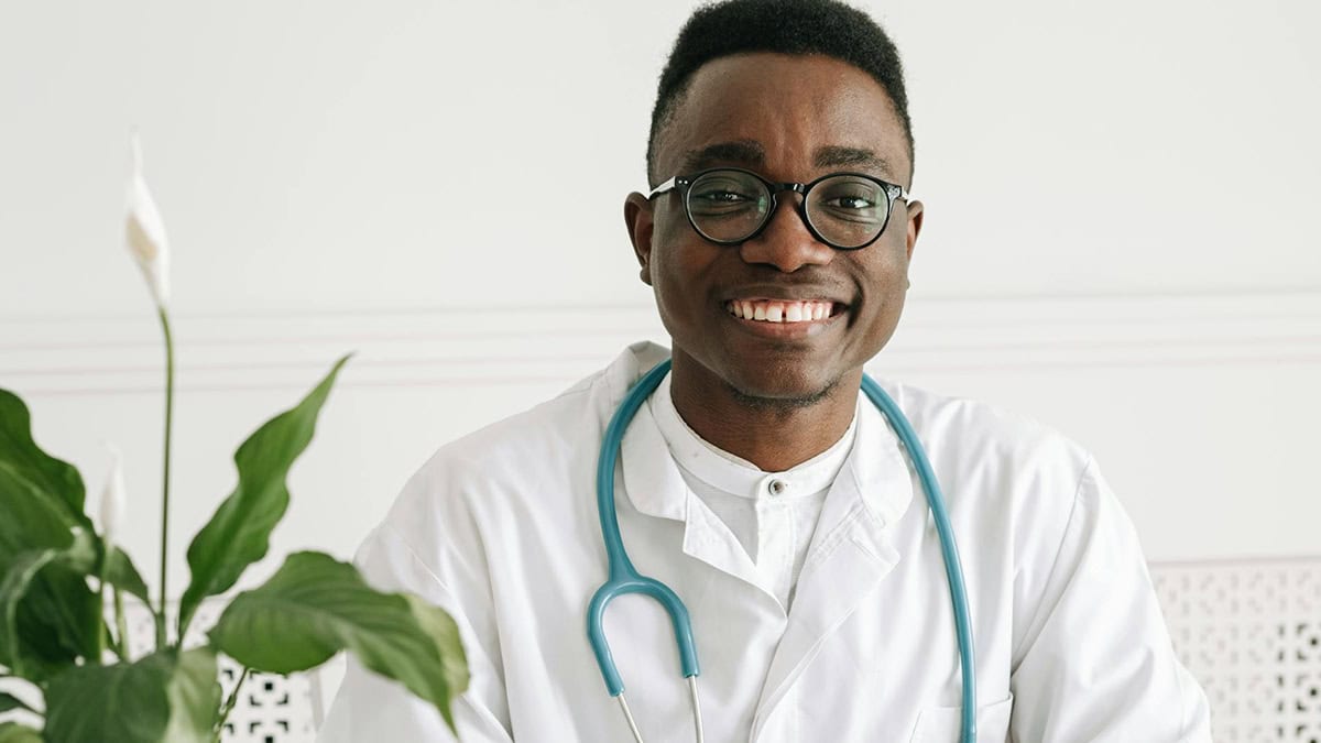 Physician with stethoscope