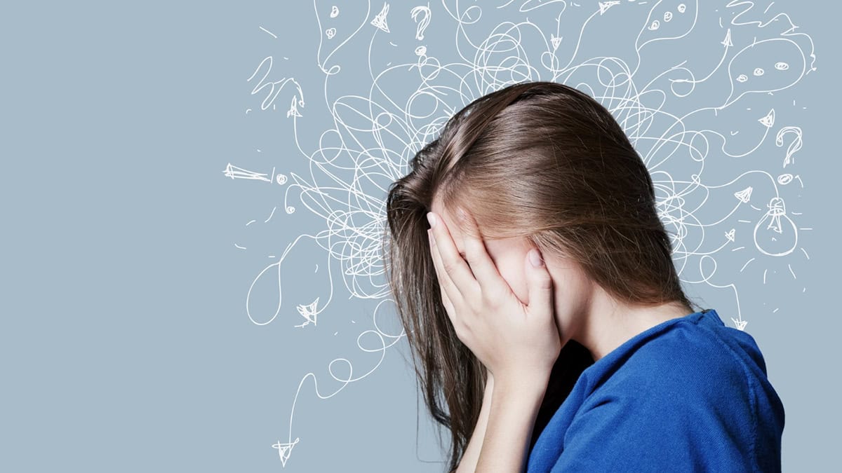 Person having an anxiety attack
