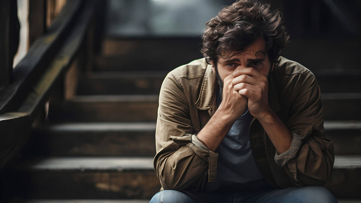 Person having an panic attack