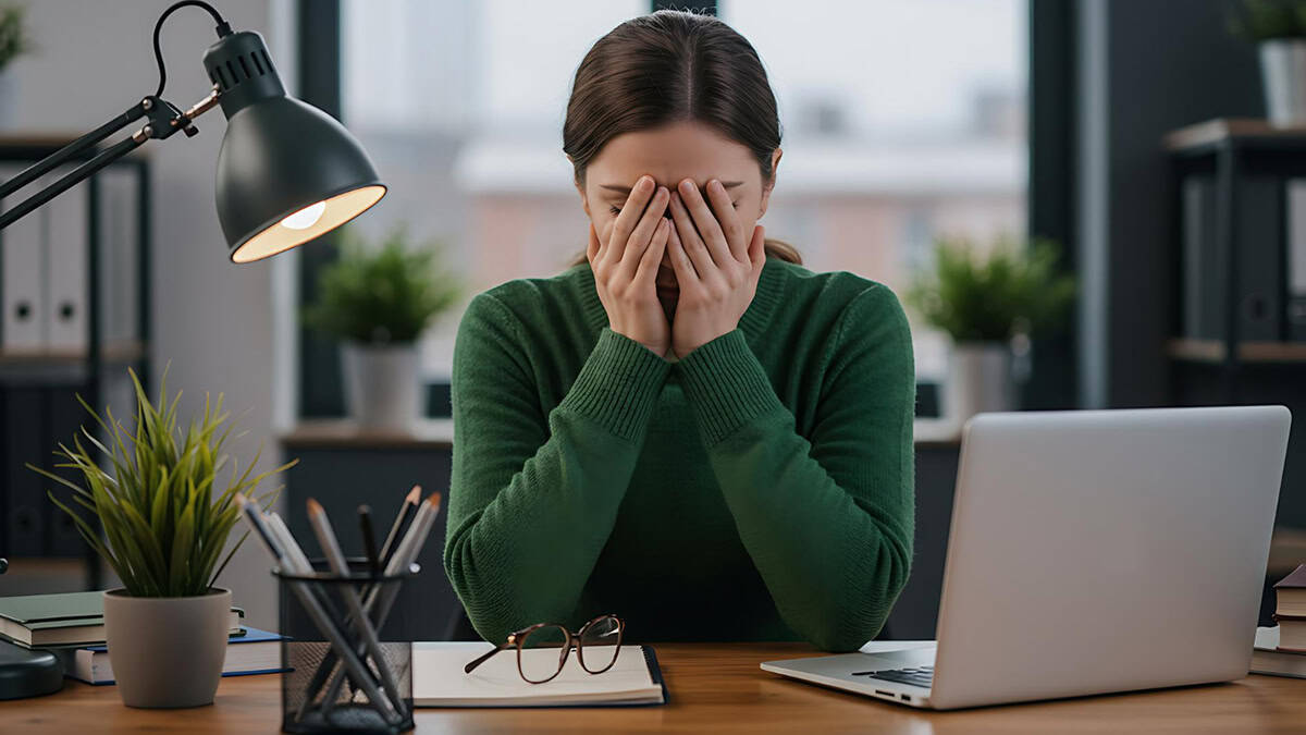 Person feeling fatigue
