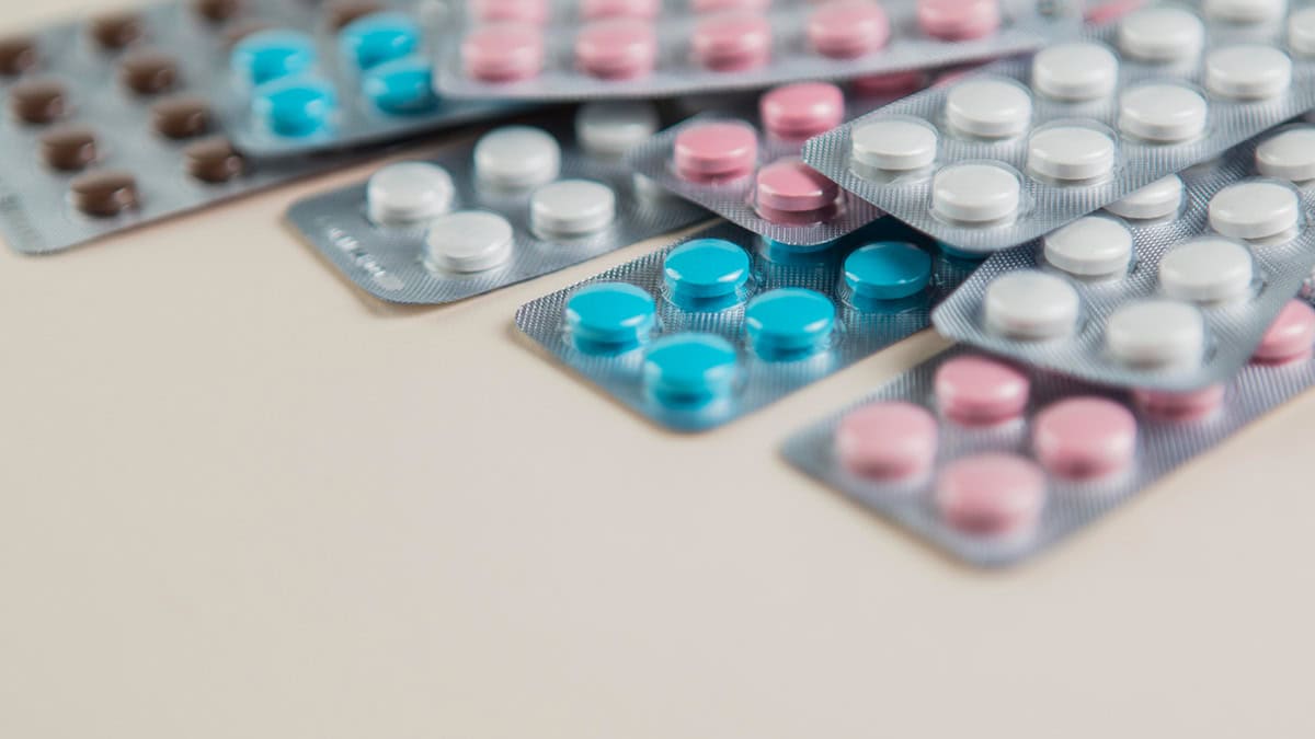 Pile of different types of tablet packs