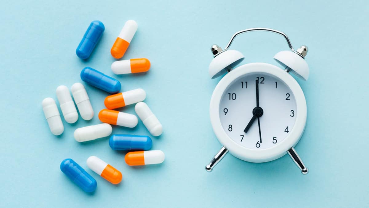 Medication and a clock